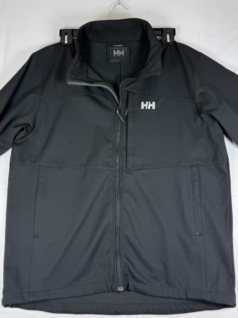 Helly Hansen Jacket Men's XXL Black Paramount Softshell Full Zip Hiking Camping